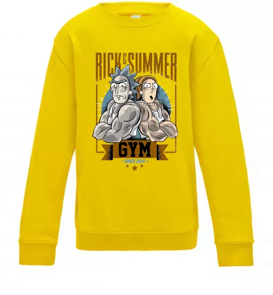 Детский Свитшот Rick and Summer Gym Солнечно желтый фото