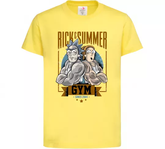 Детская футболка Rick and Summer Gym Лимонный фото