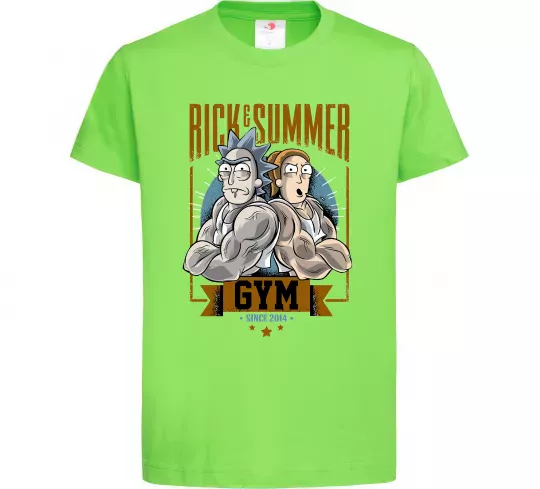 Детская футболка Rick and Summer Gym Лаймовый фото