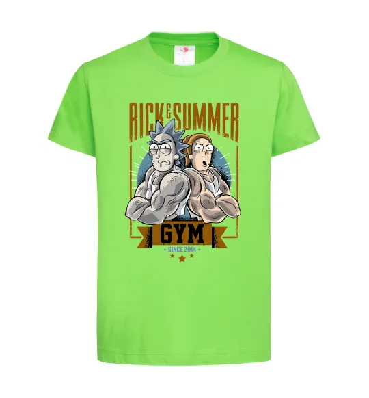 Дитяча футболка Rick and Summer Gym Лаймовий фото