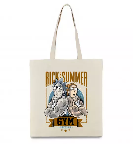 Эко-сумка Rick and Summer Gym Бежевый фото