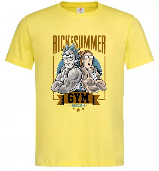 Чоловіча футболка Rick and Summer Gym Лимонний фото