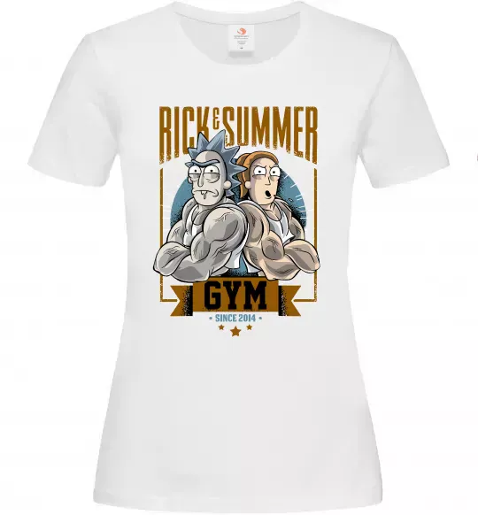 Женская футболка Rick and Summer Gym Белый фото