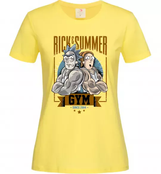 Женская футболка Rick and Summer Gym Лимонный фото