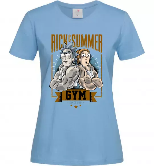 Женская футболка Rick and Summer Gym Голубой фото