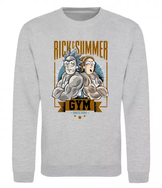 Свитшот Rick and Summer Gym Серый меланж фото