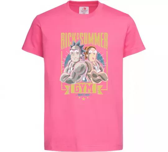 Детская футболка Rick and Summer Gym Ярко-розовый фото