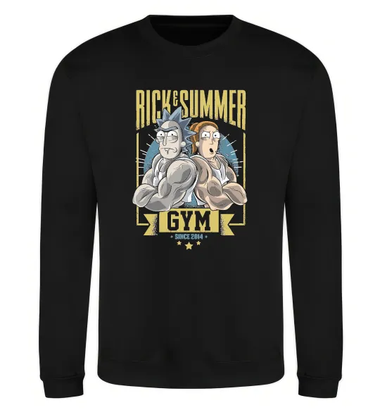 Світшот Rick and Summer Gym Чорний фото