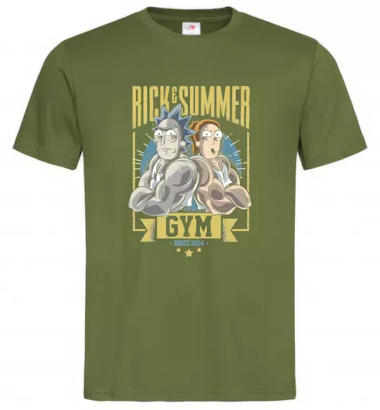 Чоловіча футболка Rick and Summer Gym Оливковий фото