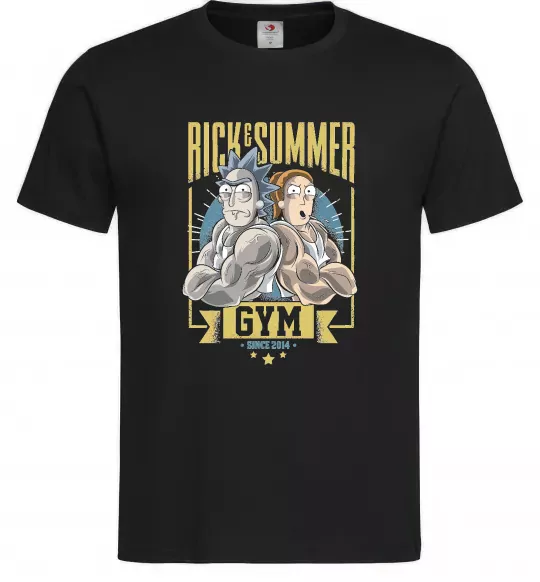 Чоловіча футболка Rick and Summer Gym Чорний фото