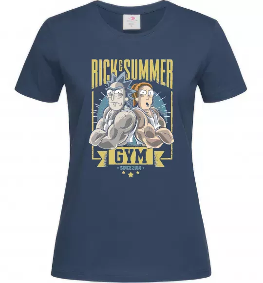Женская футболка Rick and Summer Gym Темно-синий фото