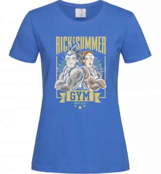 Женская футболка Rick and Summer Gym Ярко-синий фото