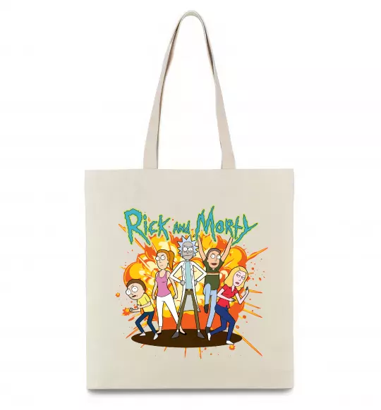 Еко-сумка Rick and Smith`s family Бежевий фото