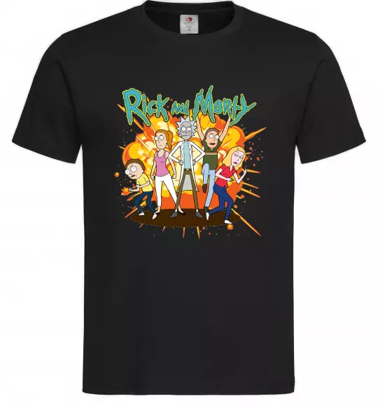 Мужская футболка Rick and Smith`s family Черный фото