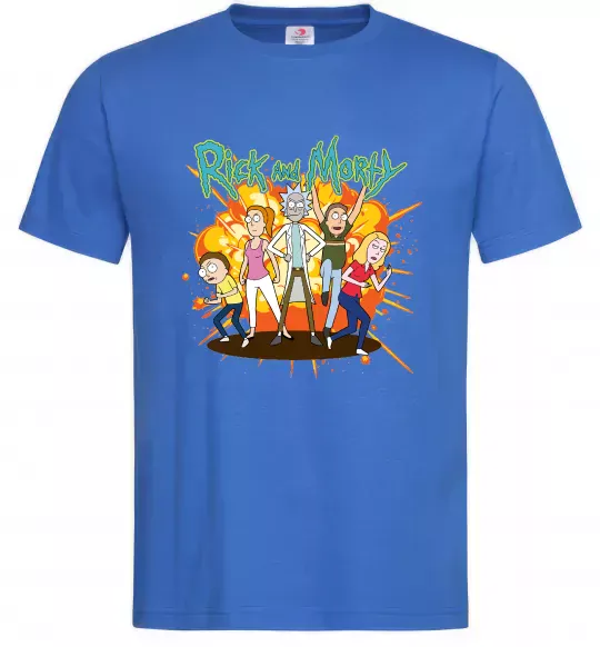 Мужская футболка Rick and Smith`s family Ярко-синий фото