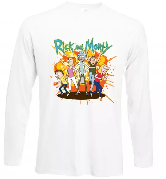 Лонгслів Rick and Smith`s family Білий фото
