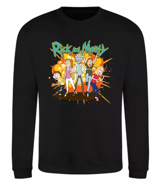 Свитшот Rick and Smith`s family Черный фото