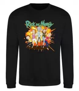 Свитшот Rick and Smith`s family Черный фото