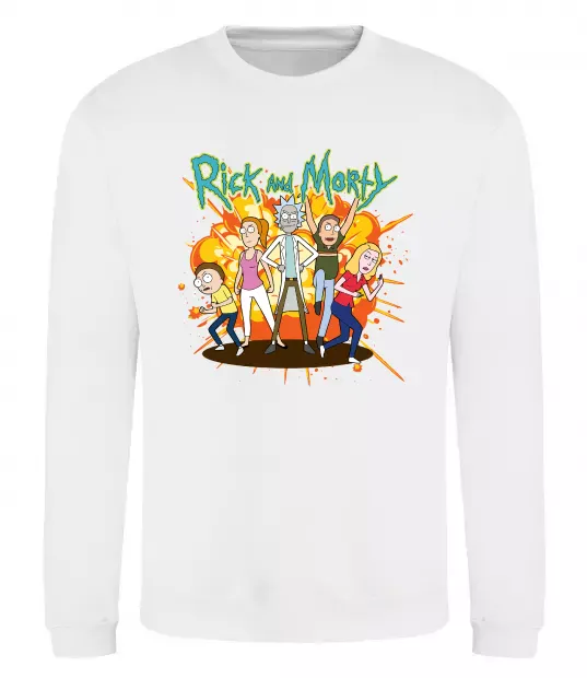 Свитшот Rick and Smith`s family Белый фото