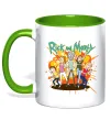 Чашка с цветной ручкой Rick and Smith`s family Лаймовый фото