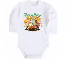 Дитячий бодік Rick and Smith`s family Білий фото