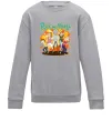 Детский Свитшот Rick and Smith`s family Серый меланж фото