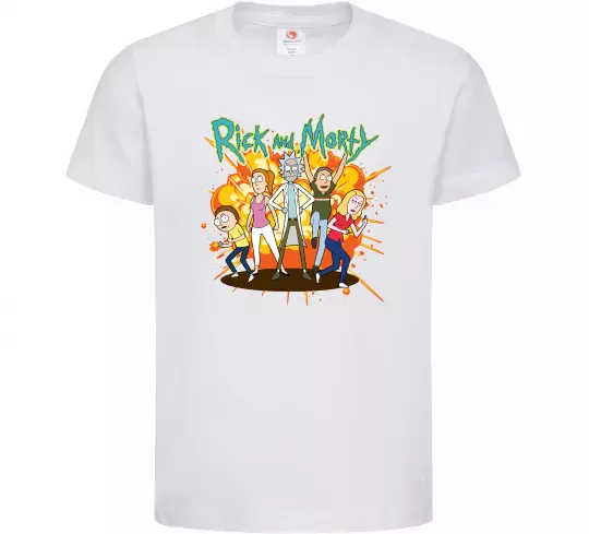 Детская футболка Rick and Smith`s family Белый фото