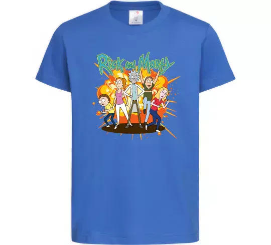 Детская футболка Rick and Smith`s family Ярко-синий фото