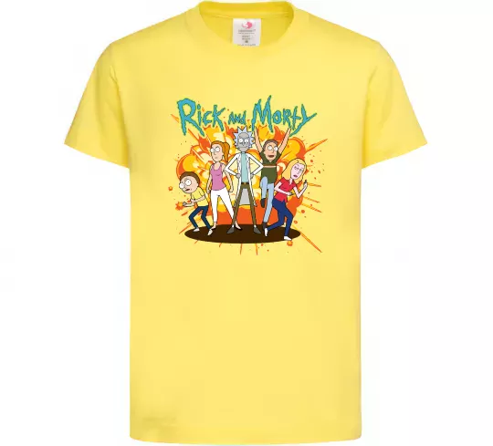 Детская футболка Rick and Smith`s family Лимонный фото