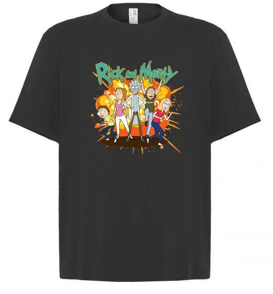 Футболка Оверсайз Rick and Smith`s family Черный фото