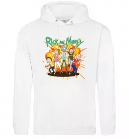 Мужская толстовка (худи) Rick and Smith`s family Белый фото