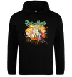 Женская толстовка (худи) Rick and Smith`s family Черный фото