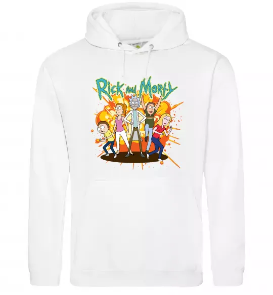 Женская толстовка (худи) Rick and Smith`s family Белый фото