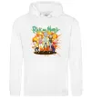 Женская толстовка (худи) Rick and Smith`s family Белый фото