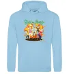 Женская толстовка (худи) Rick and Smith`s family Голубой фото