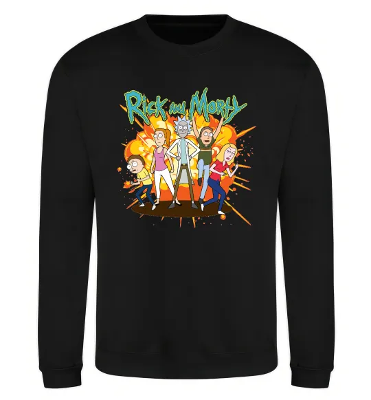 Світшот Rick and Smith`s family Чорний фото