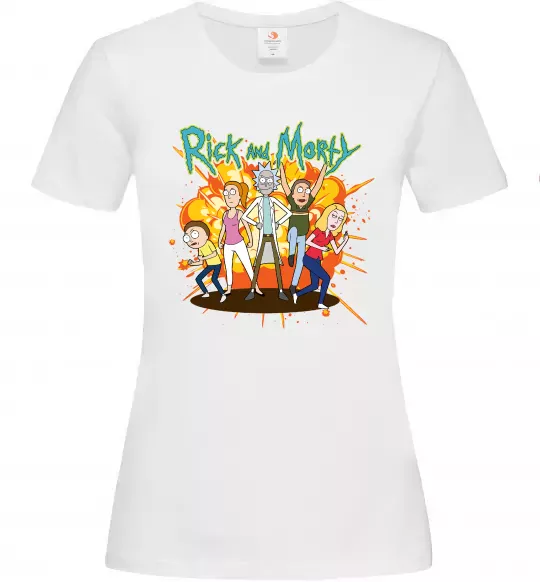 Жіноча футболка Rick and Smith`s family Білий фото