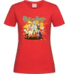 Жіноча футболка Rick and Smith`s family Червоний фото
