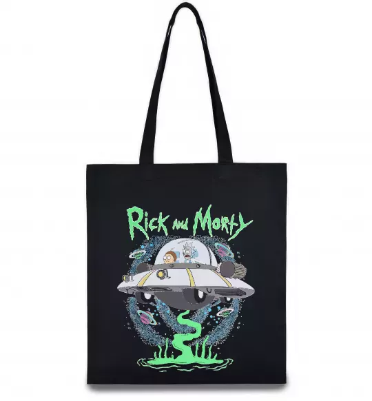 Эко-сумка Рік і Морті тарілка Черный фото