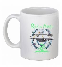 Чашка керамічна Рік і Морті тарілка