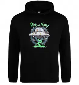 Мужская толстовка (худи) Рік і Морті тарілка Черный фото