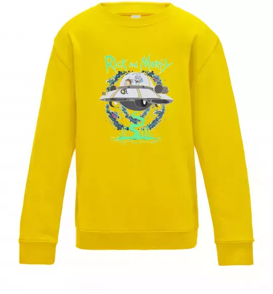 Детский Свитшот Рік і Морті тарілка Солнечно желтый фото