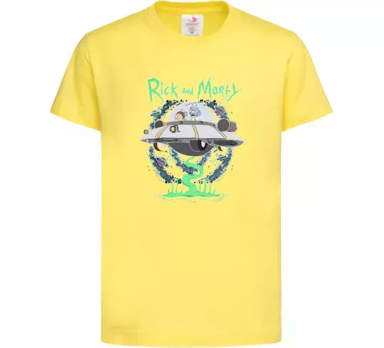 Детская футболка Рік і Морті тарілка Лимонный фото