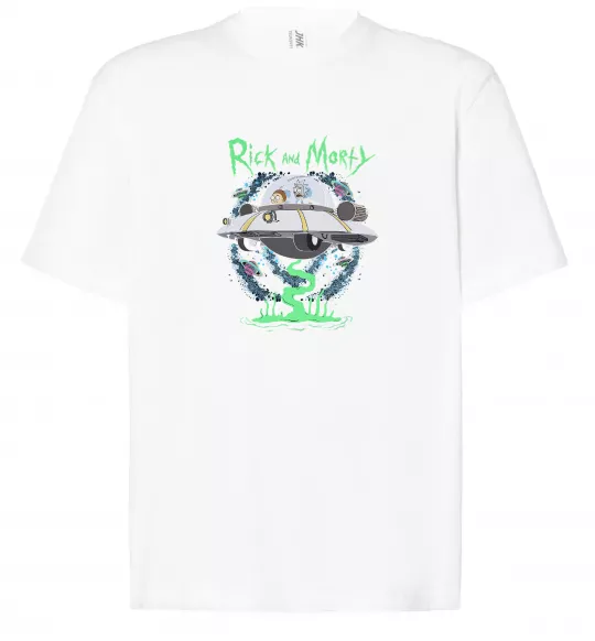 Футболка Оверсайз Рік і Морті тарілка Белый фото