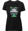 Женская премиум футболка Рік і Морті тарілка Черный фото