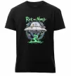 Чоловіча преміум футболка Рік і Морті тарілка Чорний фото