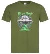 Чоловіча футболка Рік і Морті тарілка Оливковий фото