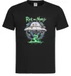 Чоловіча футболка Рік і Морті тарілка Чорний фото