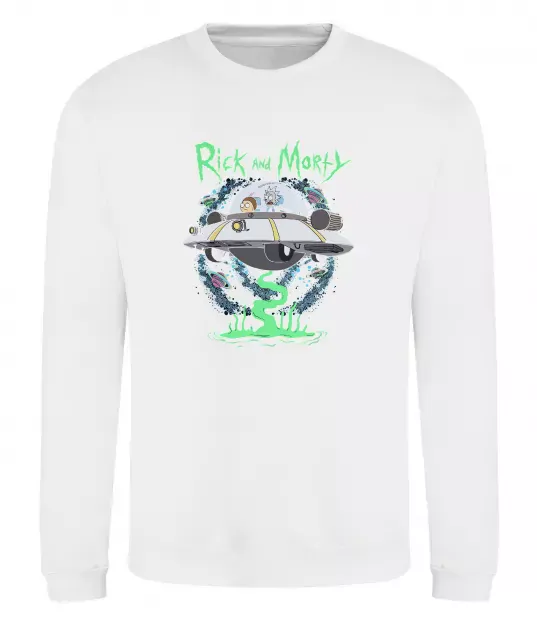 Свитшот Рік і Морті тарілка Белый фото