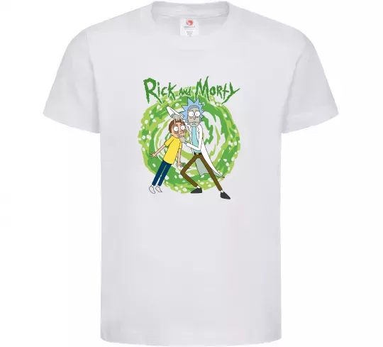 Детская футболка Rick and Morty Portal Белый фото